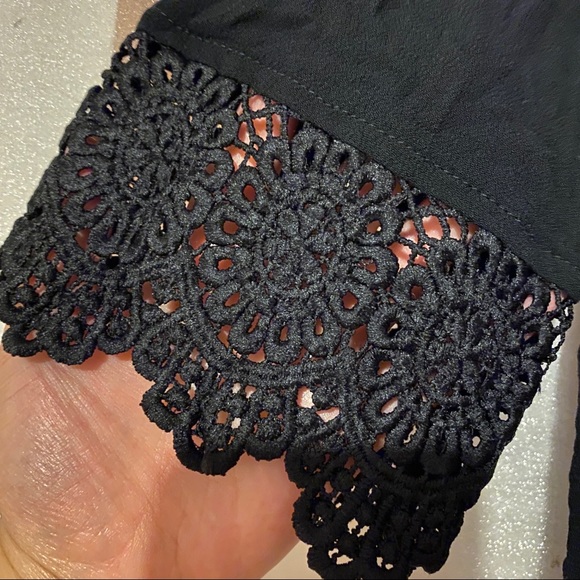 Xhilaration Black Crocheted Cardigan NWT - Picture 2 of 3